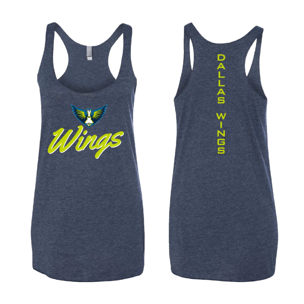 Dallas Wings Ladies Tri-Blend Racer Tank