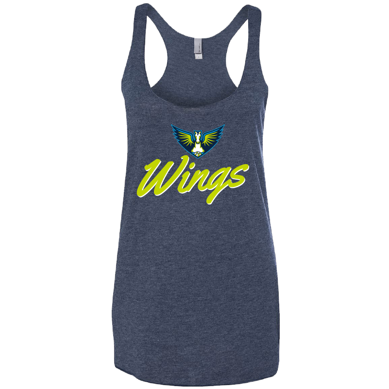 Dallas Wings Ladies Tri-Blend Racer Tank