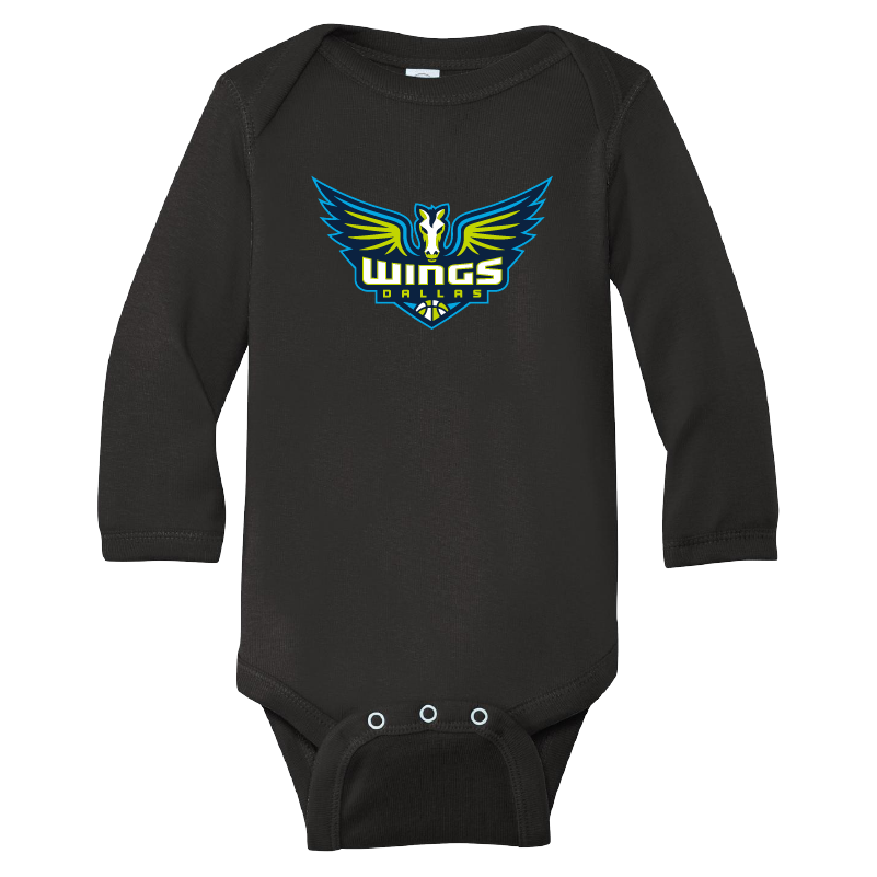 Dallas Wings Logo Long Sleeve Onesie