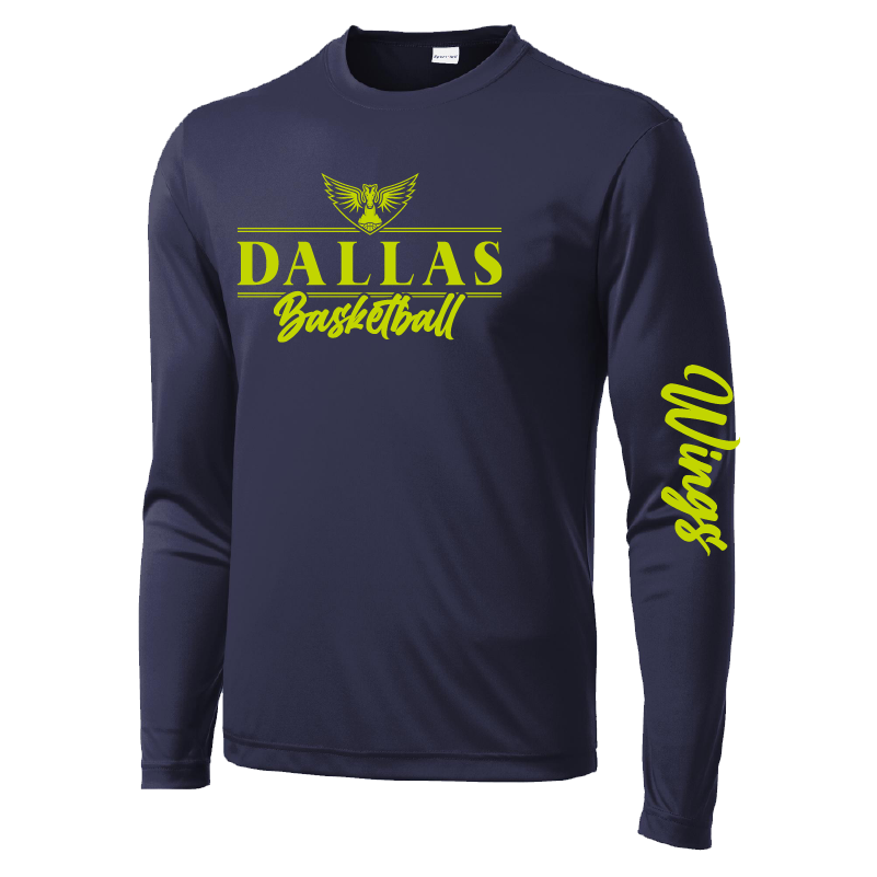 Dallas Wings Long Sleeve Performance T-Shirt