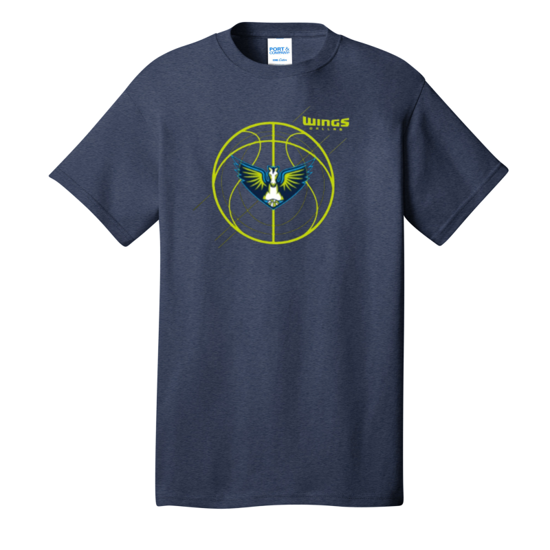 Dallas Wings Outline Ball Performance T-Shirt