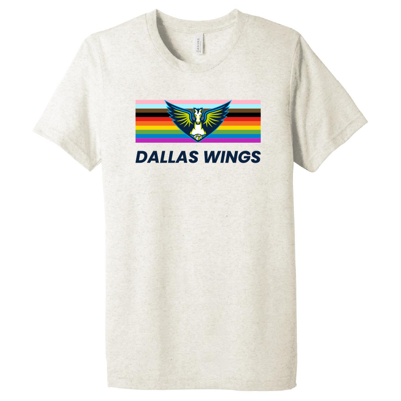 Dallas Wings Pride Flag Tri-Blend T-Shirt