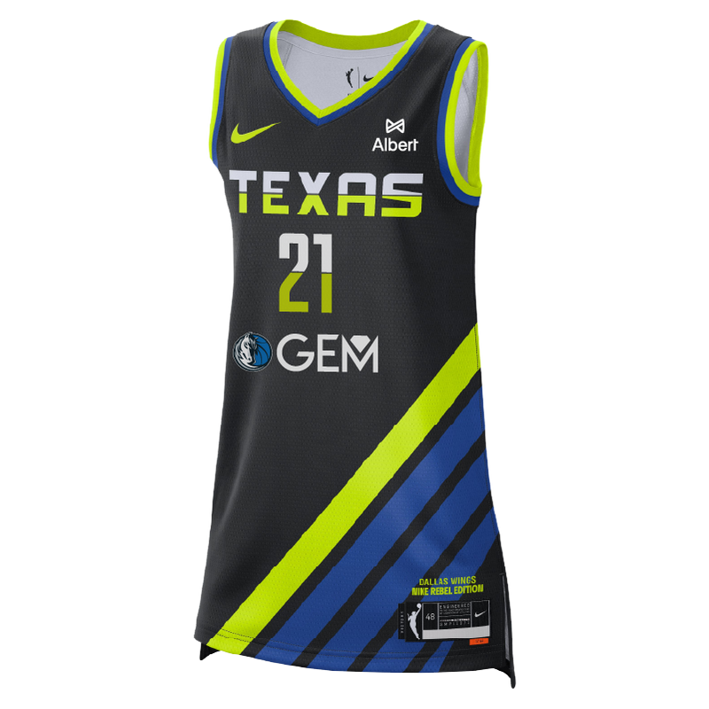 Dallas Wings Rebel Jersey - DiJonai Carrington