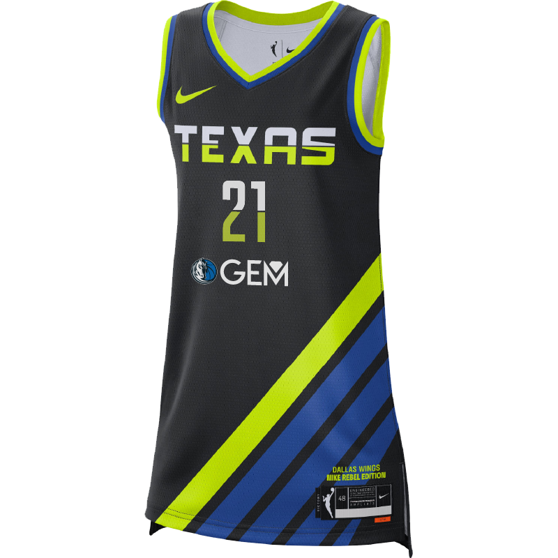 Dallas Wings Rebel Jersey - DiJonai Carrington