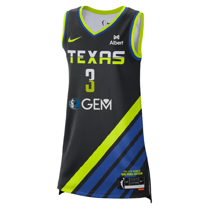 Dallas Wings Rebel Jersey - Kaila Charles