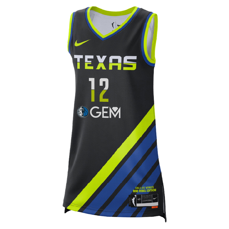 Dallas Wings Rebel Jersey - Mikiah Herbert Harrigan