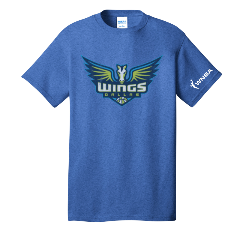 Dallas Wings Tri-Blend Distressed Logo T-Shirt