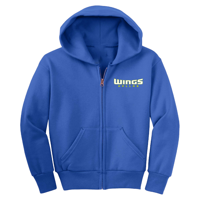 Dallas Wings Youth Logo Zip Hoodie