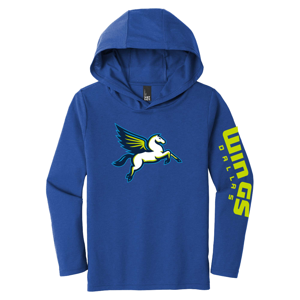 Dallas Wings Youth Tri-Blend Hooded T-Shirt