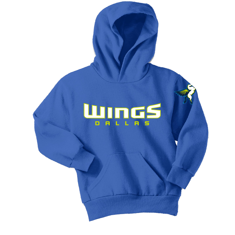 Dallas Wings Youth Wings Wordmark Hoodie