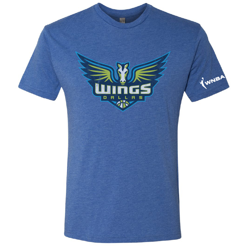 Dallas Wings Tri-Blend Distressed Logo T-Shirt