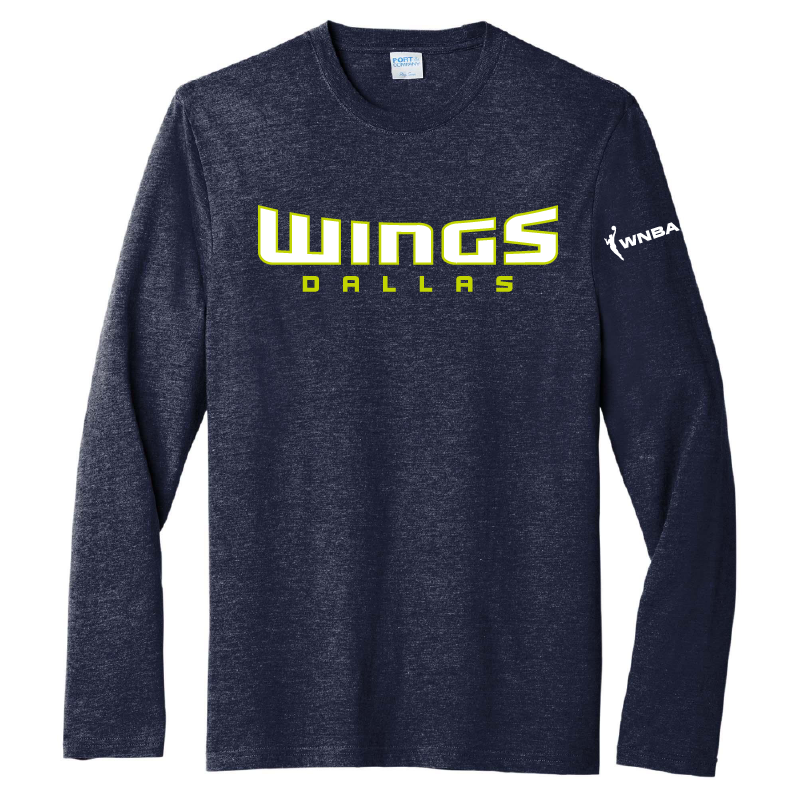 Dallas Wings Wordmark Performance Long Sleeve T-Shirt