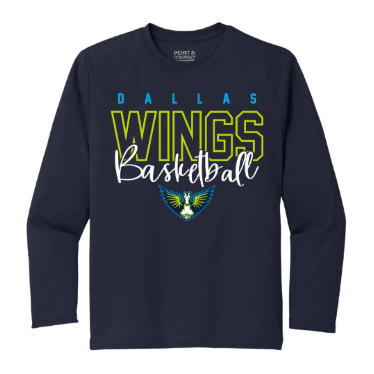 Dallas Wings Youth Basketball Performance Long Sleeve T-Shirt